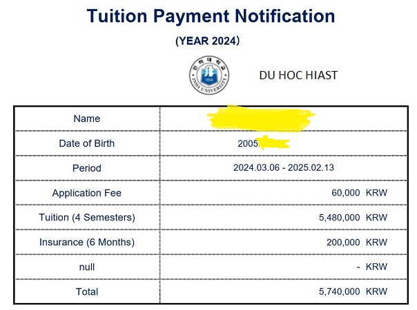 du học hàn quốc chi phí