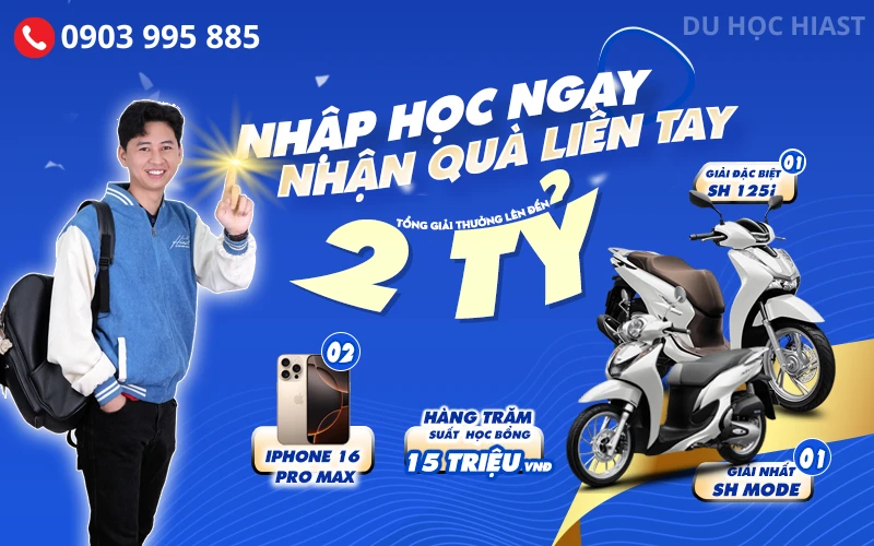 DU HỌC HIAST THÔNG BÁO ƯU ĐÃI TUYỂN SINH DU HỌC HÀN QUỐC 2025