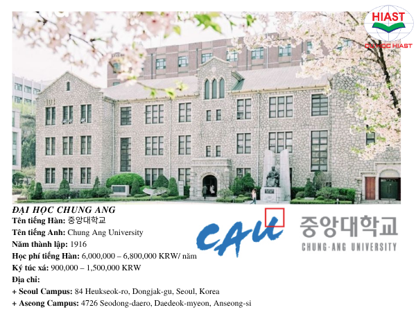 chi phí du học ngành tiếng hàn tại hàn quốc​