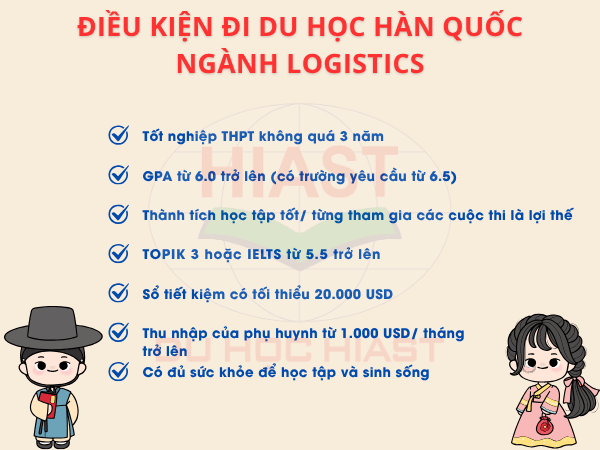 Điều kiện Du Học Hàn Quốc Ngành Logistics