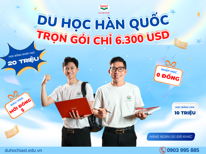 chi phí du học hàn quốc 2026 - du học hiast