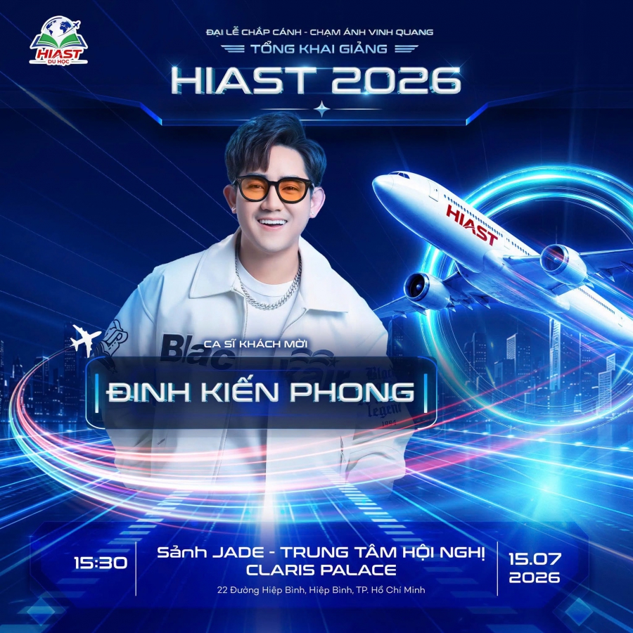 Ca Sĩ Đinh Kiến Phong Góp Mặt Tại Tổng Khai Giảng HIAST 2026