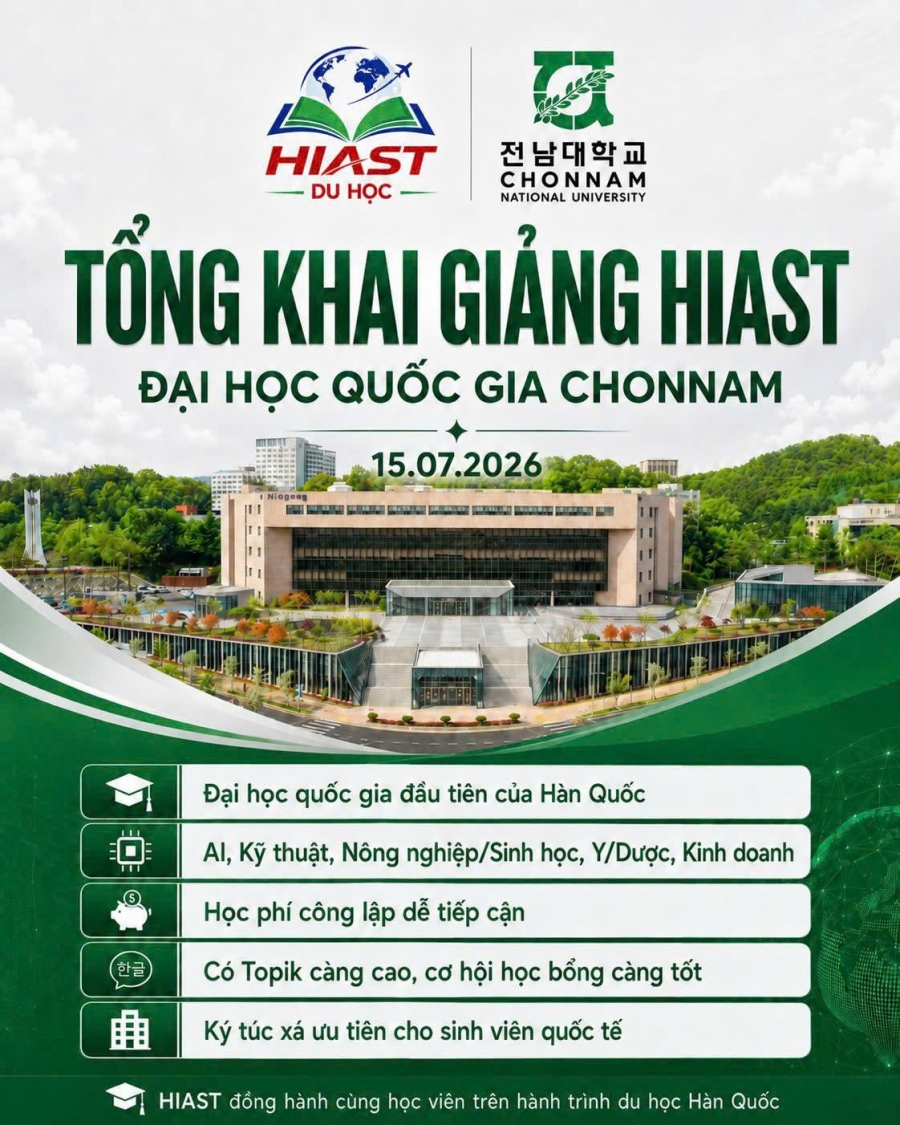 Khai Giảng HIAST 2026: Săn Học Bổng Khủng Cùng Dàn Sao Anh Trai