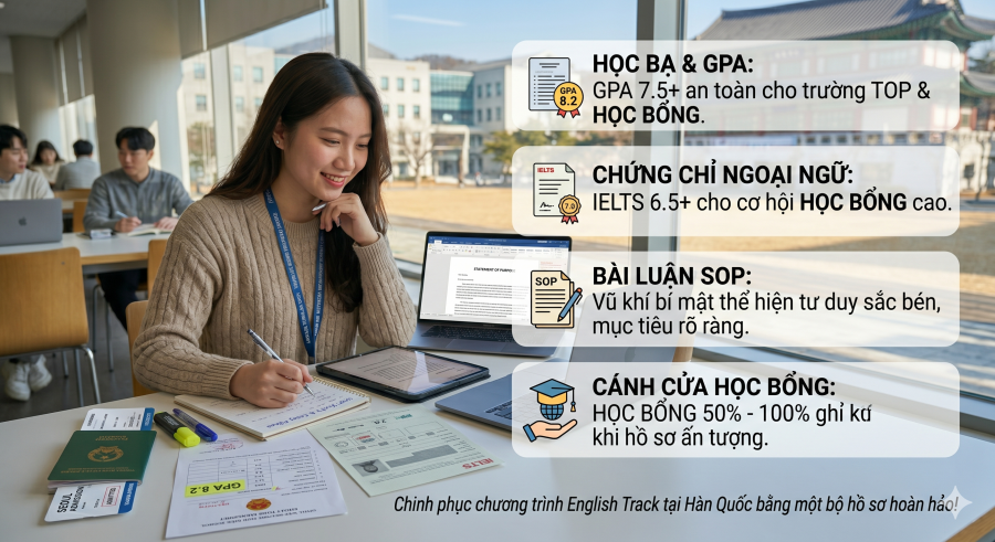 [2026] Không Cần TOPIK - Điều KIện Du Học Hàn Quốc Bằng Tiếng Anh (English Track)