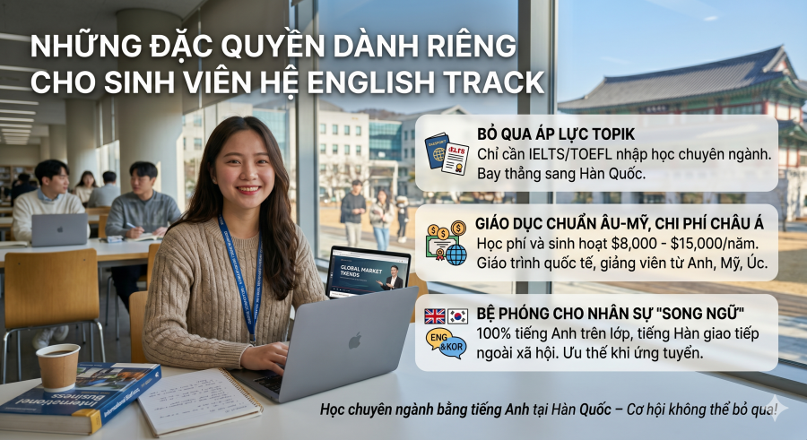 [2026] Không Cần TOPIK - Điều KIện Du Học Hàn Quốc Bằng Tiếng Anh (English Track)