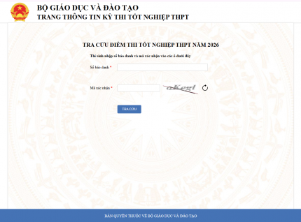 Tra cứu điểm thi tốt nghiệp THPT 2026 các tỉnh, thành phố mới nhất
