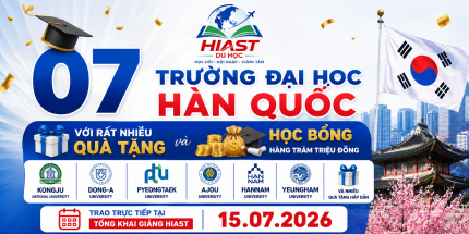 Hàng Trăm Triệu Học Bổng Từ 07 Trường Hàn Quốc Tại HIAST